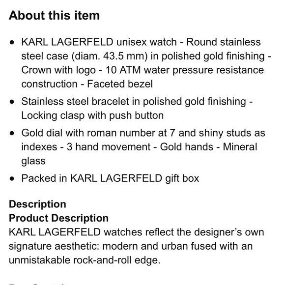 Karl Lagerfeld Unisex Watch KL1019 - Picture 11 of 11